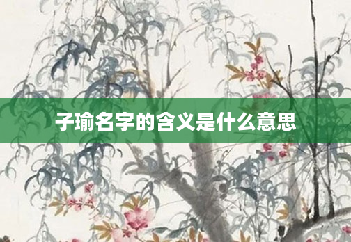 子瑜名字的含义是什么意思
