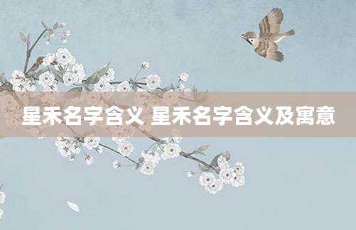 星禾名字含义 星禾名字含义及寓意
