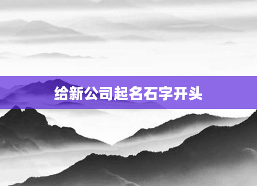给新公司起名石字开头