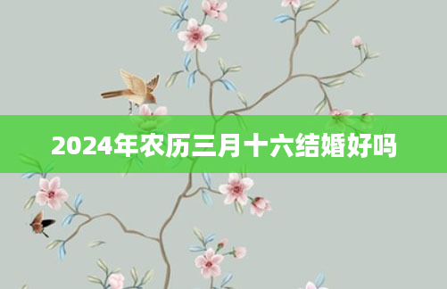 2024年农历三月十六结婚好吗