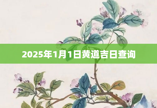 2025年1月1日黄道吉日查询