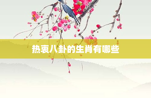 热衷八卦的生肖有哪些
