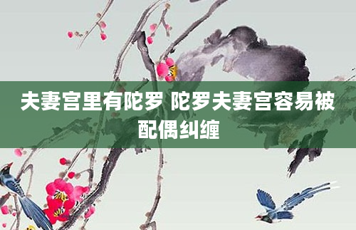夫妻宫里有陀罗 陀罗夫妻宫容易被配偶纠缠