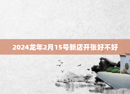 2024龙年2月15号新店开张好不好