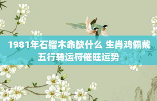 1981年石榴木命缺什么 生肖鸡佩戴五行转运符催旺运势