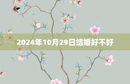 2024年10月29日结婚好不好
