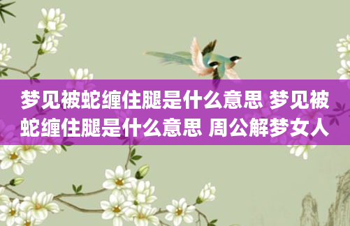 梦见被蛇缠住腿是什么意思 梦见被蛇缠住腿是什么意思 周公解梦女人