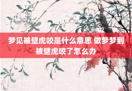 梦见被壁虎咬是什么意思 做梦梦到被壁虎咬了怎么办