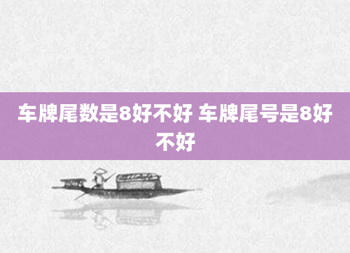 车牌尾数是8好不好 车牌尾号是8好不好