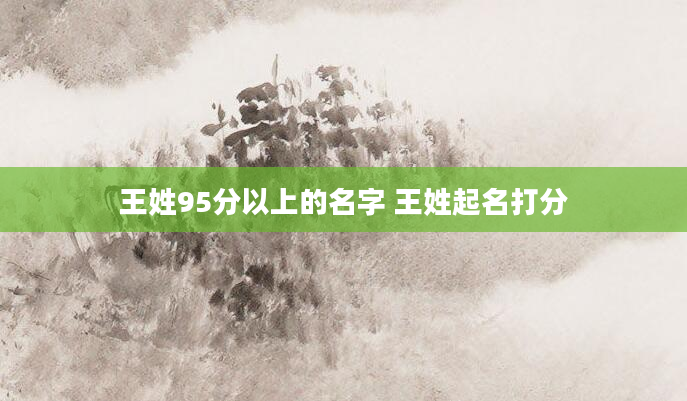 王姓95分以上的名字 王姓起名打分
