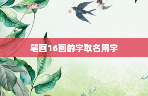 笔画16画的字取名用字