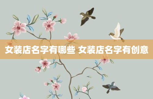 女装店名字有哪些 女装店名字有创意