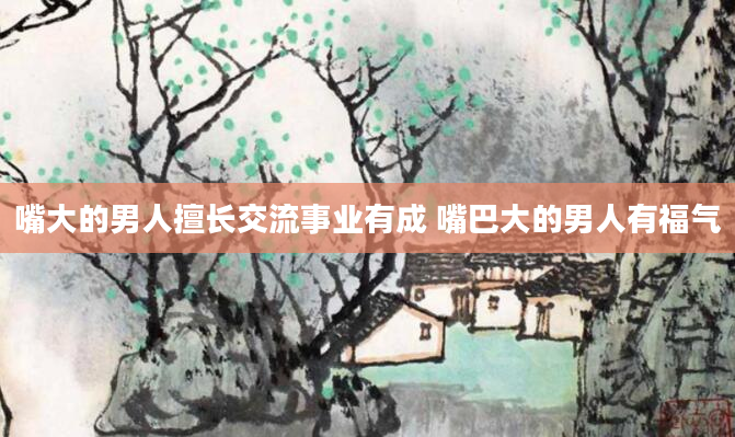 嘴大的男人擅长交流事业有成 嘴巴大的男人有福气
