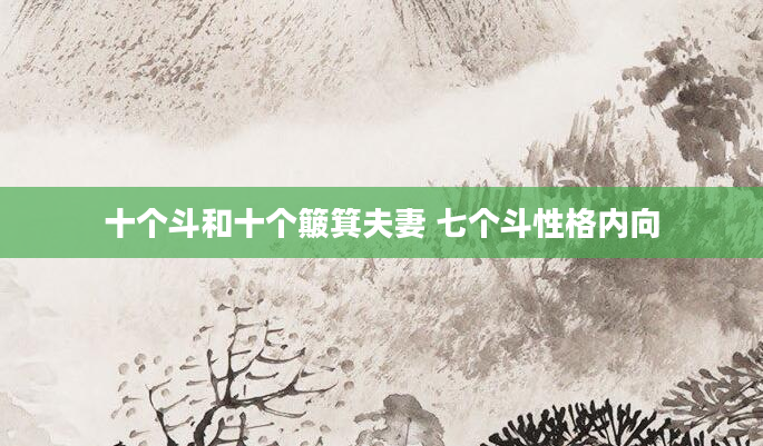 十个斗和十个簸箕夫妻 七个斗性格内向