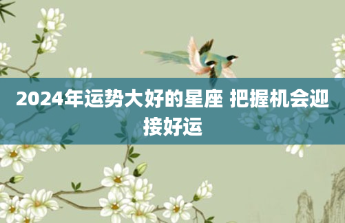 2024年运势大好的星座 把握机会迎接好运