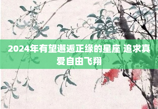 2024年有望邂逅正缘的星座 追求真爱自由飞翔