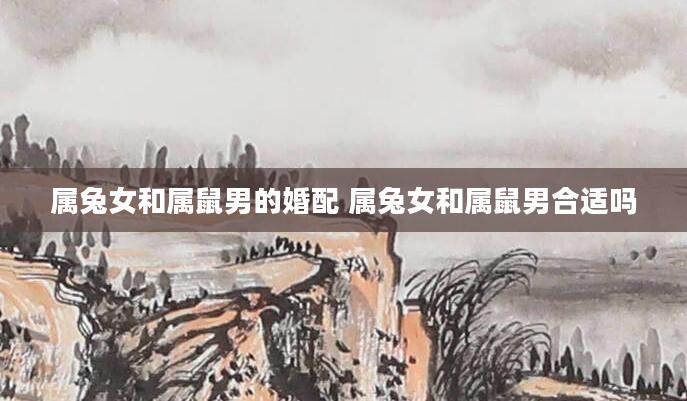 属兔女和属鼠男的婚配 属兔女和属鼠男合适吗