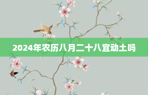 2024年农历八月二十八宜动土吗