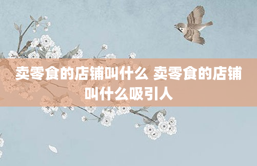 卖零食的店铺叫什么 卖零食的店铺叫什么吸引人