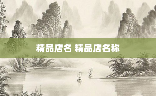 精品店名 精品店名称