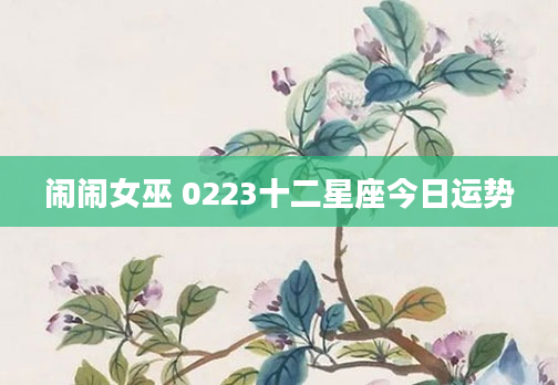闹闹女巫 0223十二星座今日运势