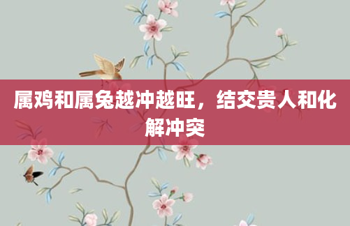 属鸡和属兔越冲越旺，结交贵人和化解冲突