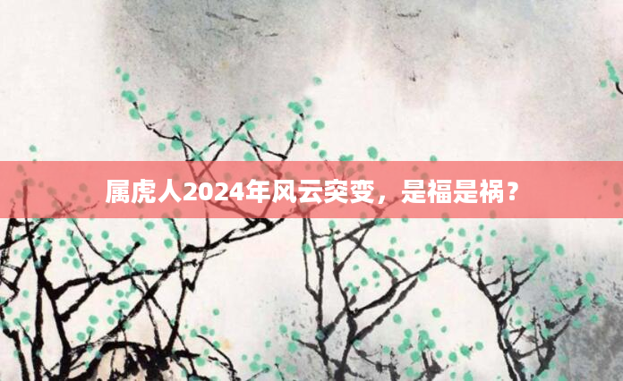 属虎人2024年风云突变，是福是祸？