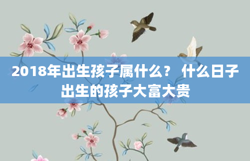 2018年出生孩子属什么？ 什么日子出生的孩子大富大贵