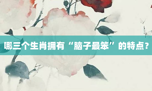 哪三个生肖拥有“脑子最笨”的特点？
