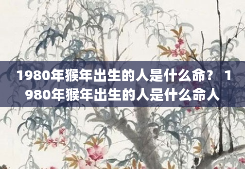 1980年猴年出生的人是什么命？ 1980年猴年出生的人是什么命人