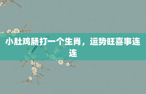 小肚鸡肠打一个生肖，运势旺喜事连连