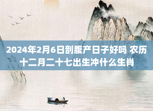 2024年2月6日剖腹产日子好吗 农历十二月二十七出生冲什么生肖