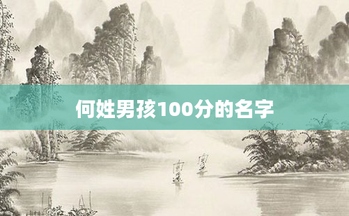 何姓男孩100分的名字