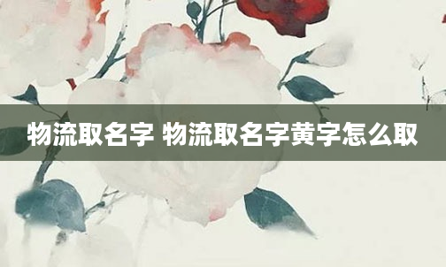 物流取名字 物流取名字黄字怎么取