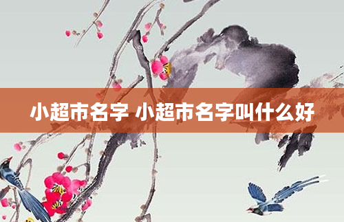 小超市名字 小超市名字叫什么好