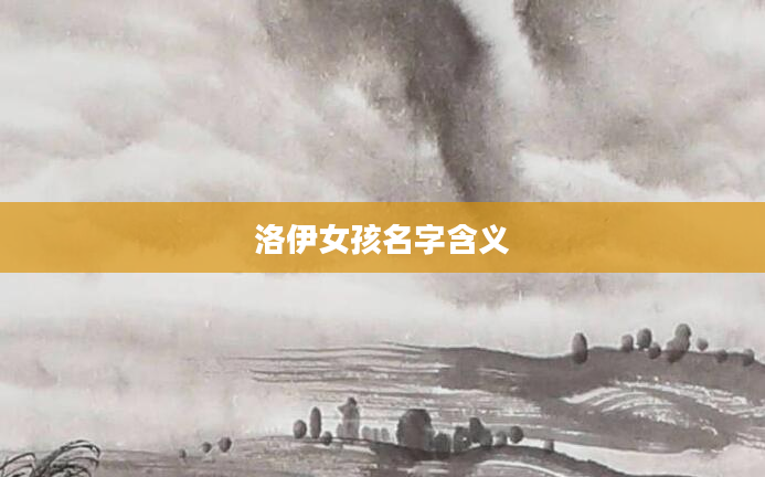 洛伊女孩名字含义