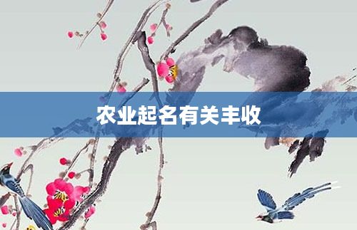 农业起名有关丰收