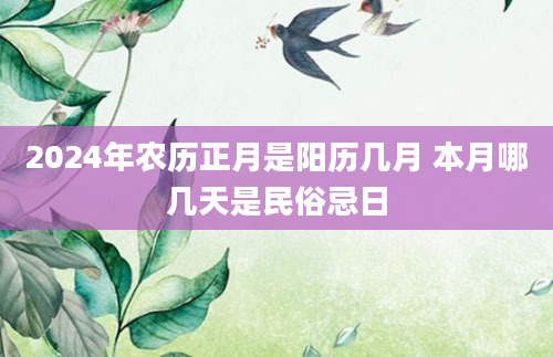 2024年农历正月是阳历几月 本月哪几天是民俗忌日