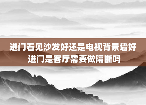 进门看见沙发好还是电视背景墙好 进门是客厅需要做隔断吗