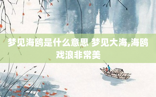 梦见海鸥是什么意思 梦见大海,海鸥戏浪非常美