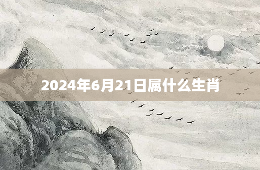 2024年6月21日属什么生肖