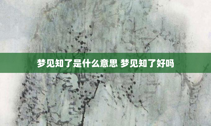 梦见知了是什么意思 梦见知了好吗