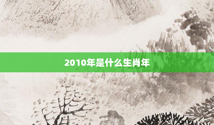 2010年是什么生肖年