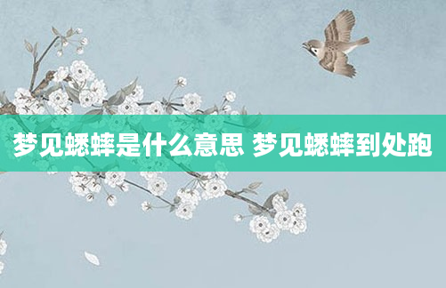 梦见蟋蟀是什么意思 梦见蟋蟀到处跑