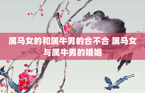 属马女的和属牛男的合不合 属马女与属牛男的婚姻