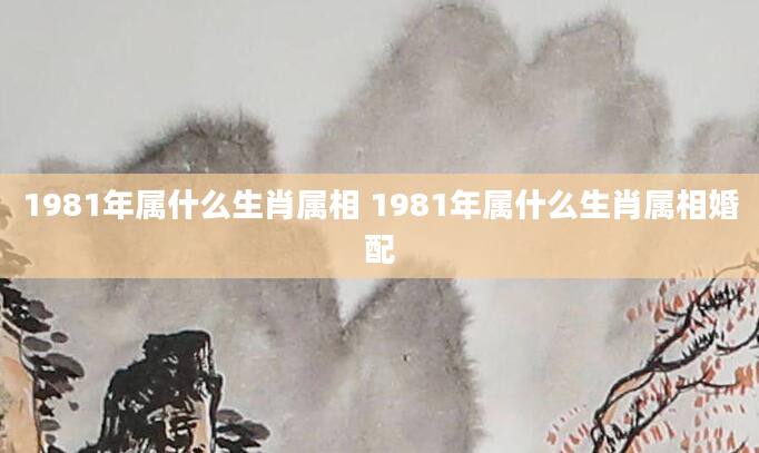 1981年属什么生肖属相 1981年属什么生肖属相婚配