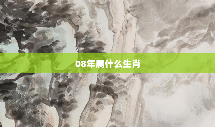 08年属什么生肖