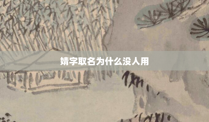 婧字取名为什么没人用
