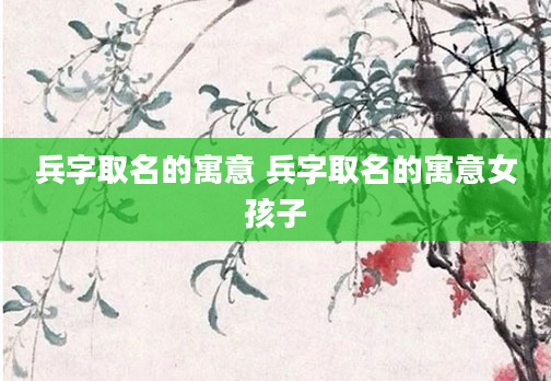 兵字取名的寓意 兵字取名的寓意女孩子