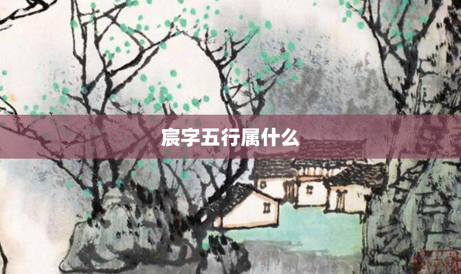 宸字五行属什么